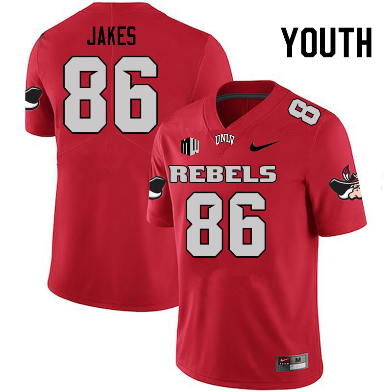 Youth #86 Jordan Jakes UNLV Rebels College Football Jerseys Stitched Sale-Scarlet